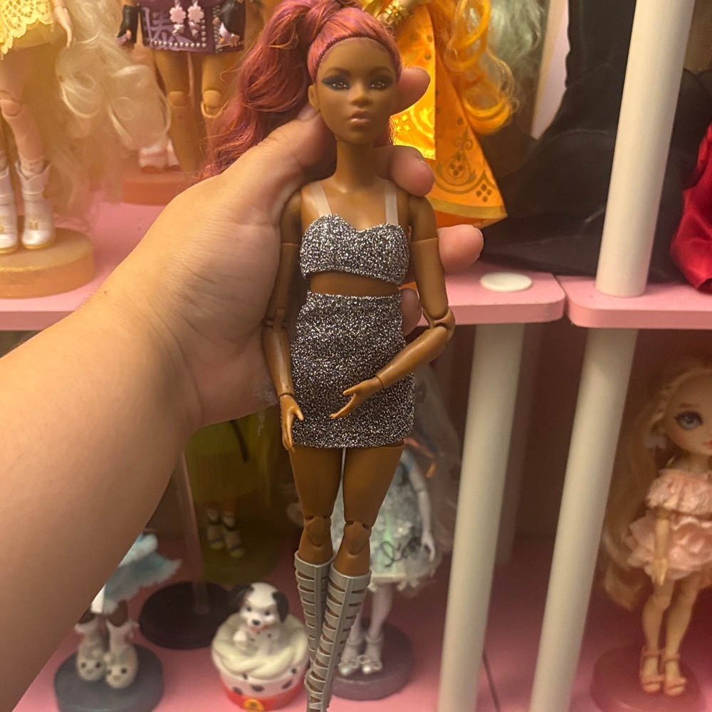 Barbie looks doll